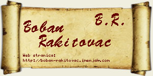Boban Rakitovac vizit kartica